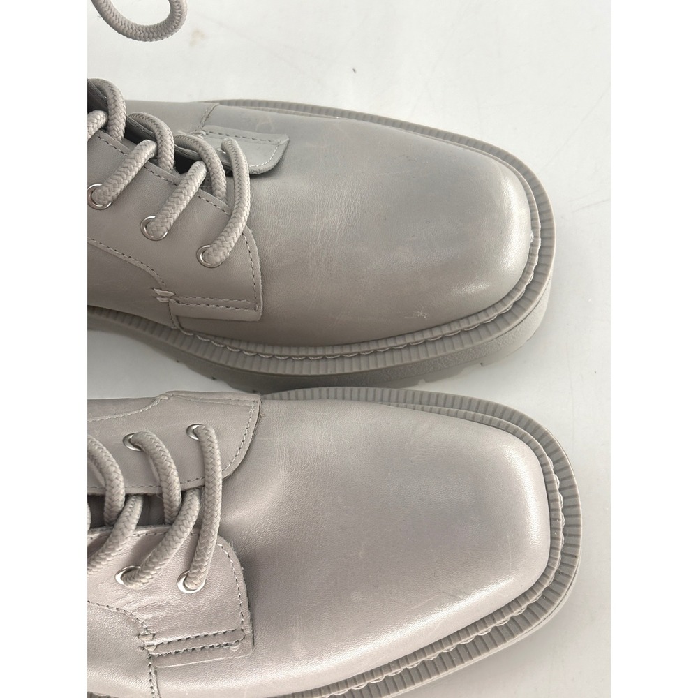 Sam Edelman Boots Lue Combat Lug Gray Women Size‎ 8.5 Water Repellent Leather - Picture 5 of 8